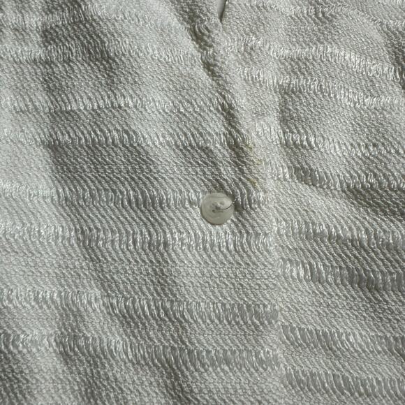 VERONICA BEARD White Textured Removable Dickey One Size FLAWED - Picture 8 of 8